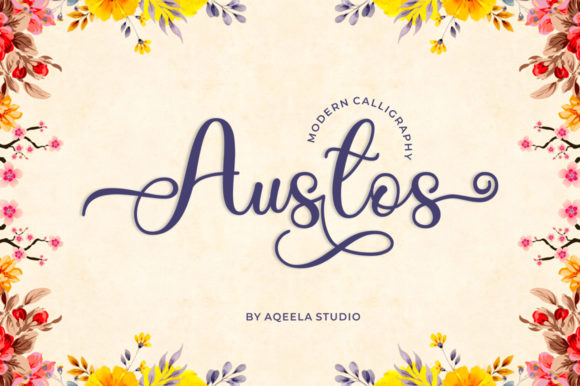 Austos: The Elegant Script Amp Typeface for Modern Campaigns